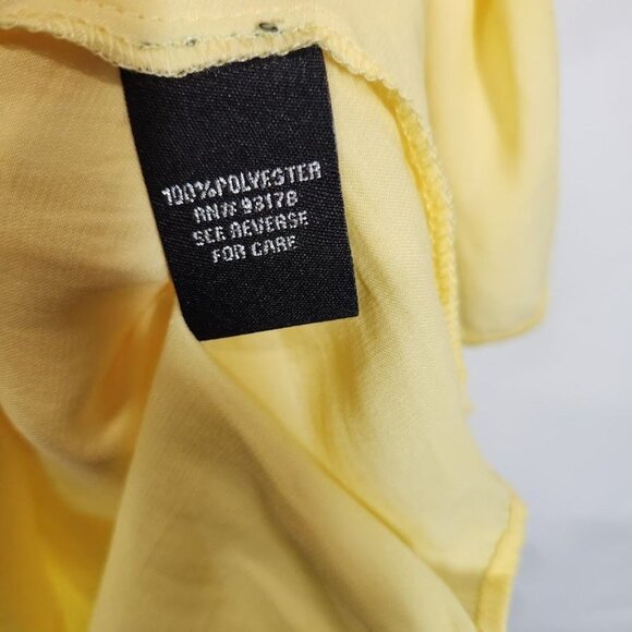 NWT CATHERINE MALANDRINO Puff-Sleeve Top in Yellow - Size Small - Picture 7 of 7